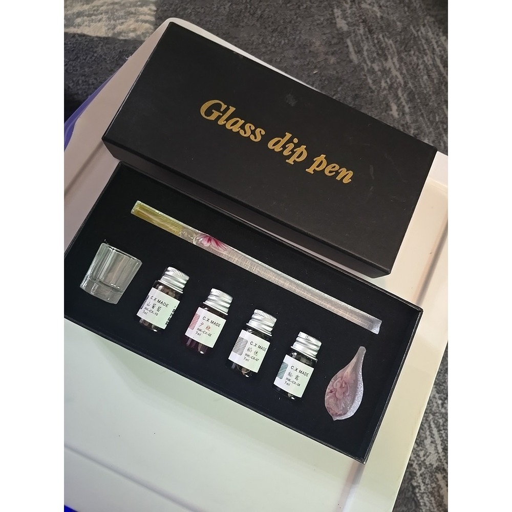 glass‎ pen set fountain pen